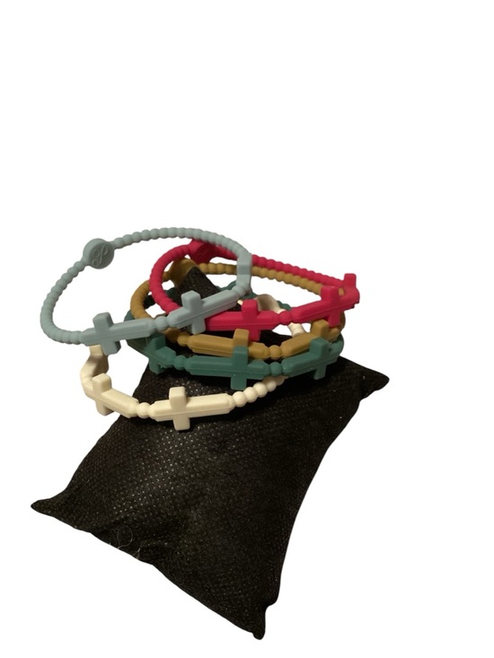 Plunder Jewelry - Plunder Silicone Religious Cross bracelet Set